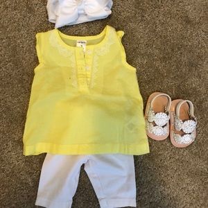 Carters shirt and capri pants